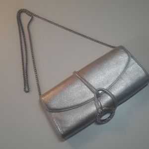 NWT Rodo silver sequin purse